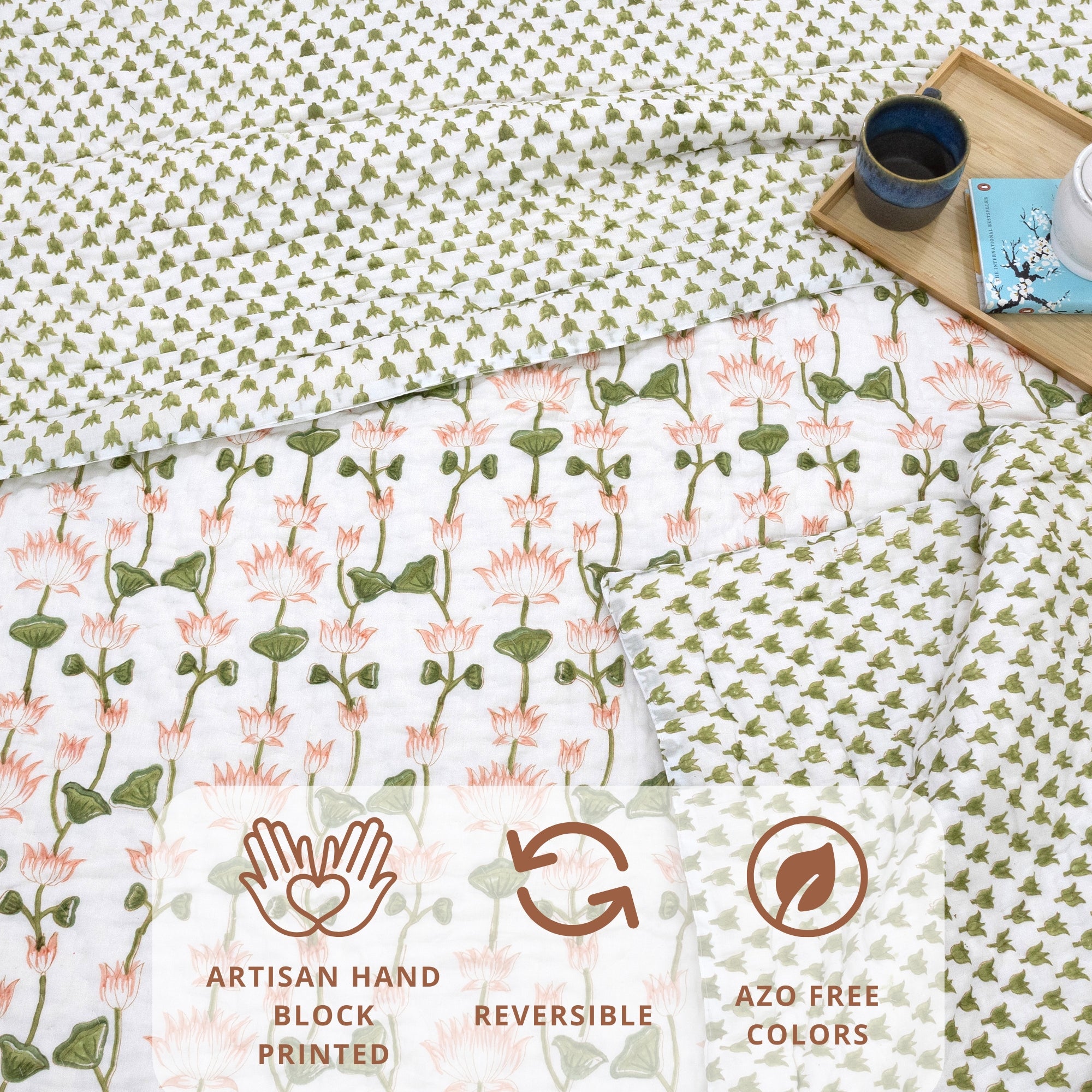 Lotus Vines  |  Quilts | Razai | Comforter