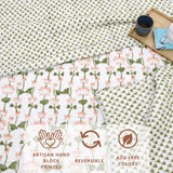 Lotus Vines  | Razai Mulmul Cotton | Cotton Wool Filling