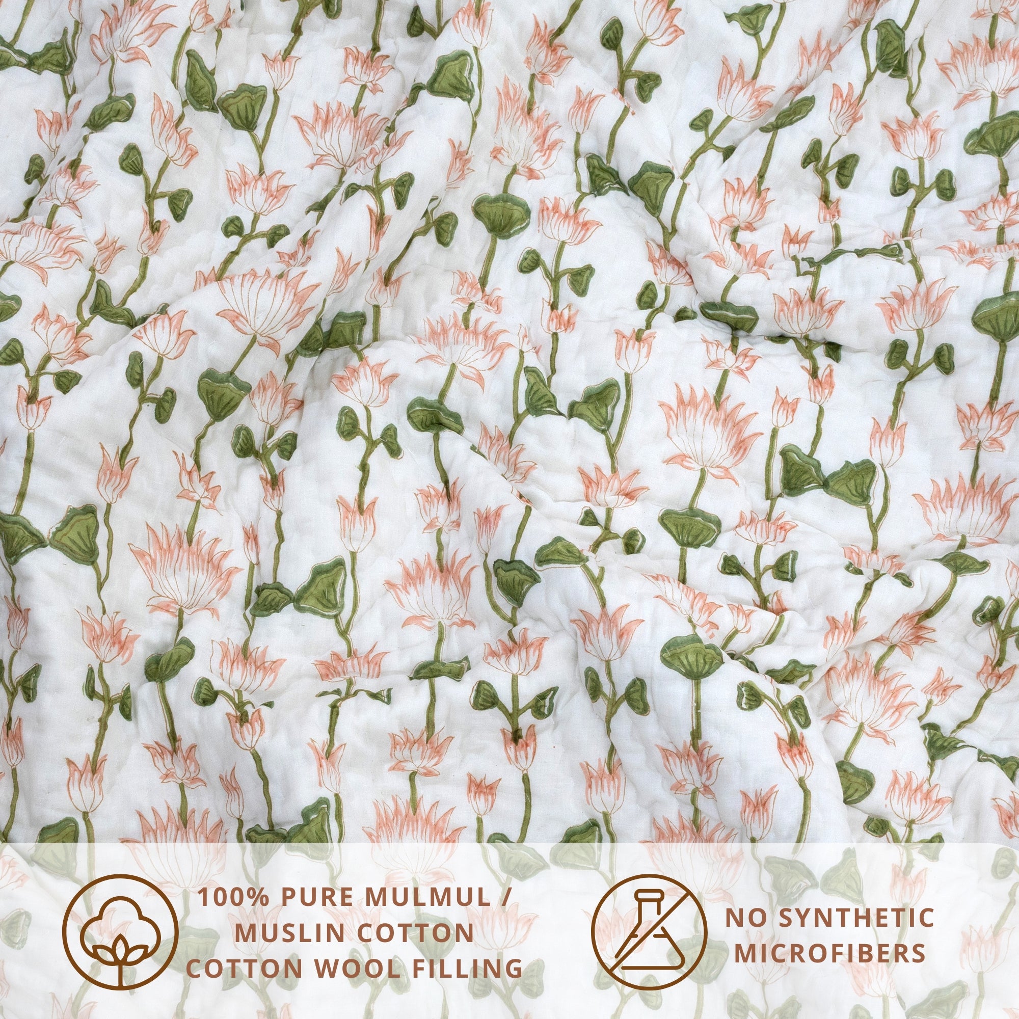 Lotus Vines  |  Quilts | Razai | Comforter