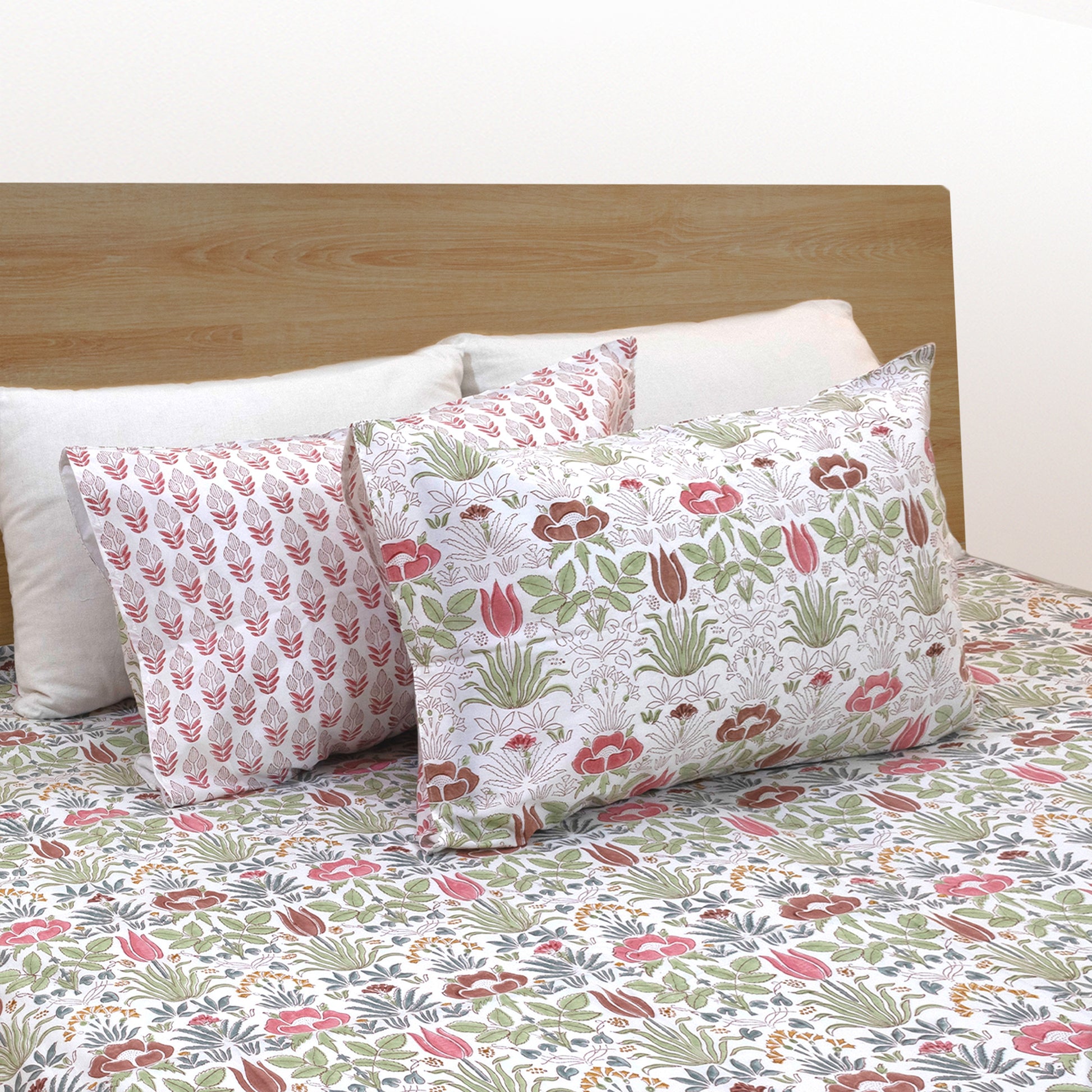 Spring Florals -Reversible Printed Pillow covers

