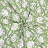 Green Kalamkari| 300TC Bedsheet | 2 Pillow Covers | Mulmul Cotton Dohar