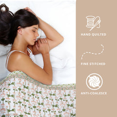 Lotus Vines  | Razai Mulmul Cotton | Cotton Wool Filling