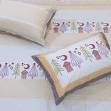 Yellow Polka Homes  | 300TC Mercerized Cotton Bedsheet