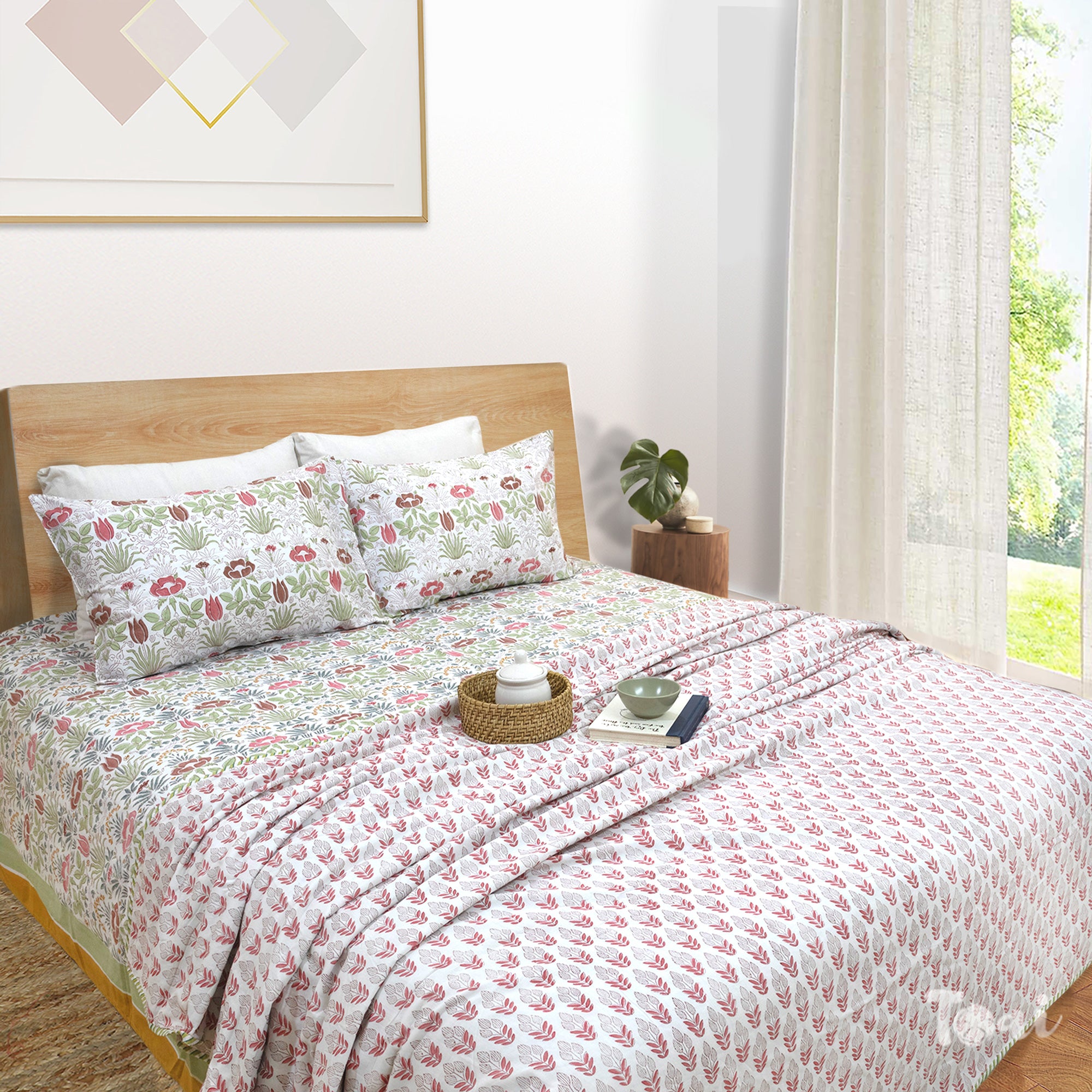 Yellow Polka - Bedsheet with comfoter