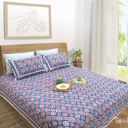 Spanish Villa Blue Red-Dohar Bedding Set