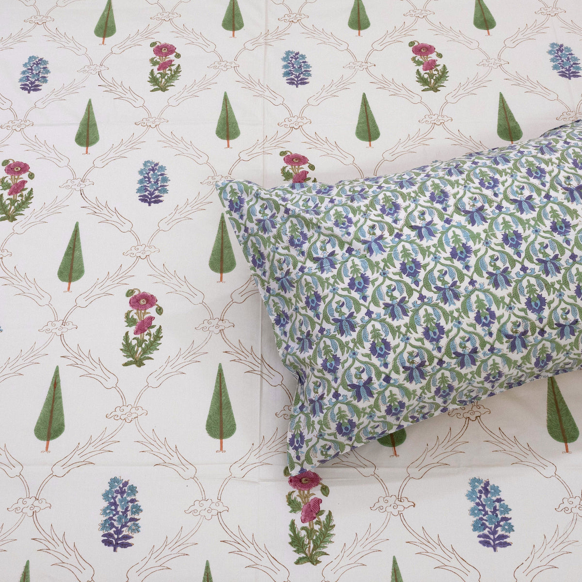 Adil Jaal (Beige Multicolor) | Premium Bedsheet