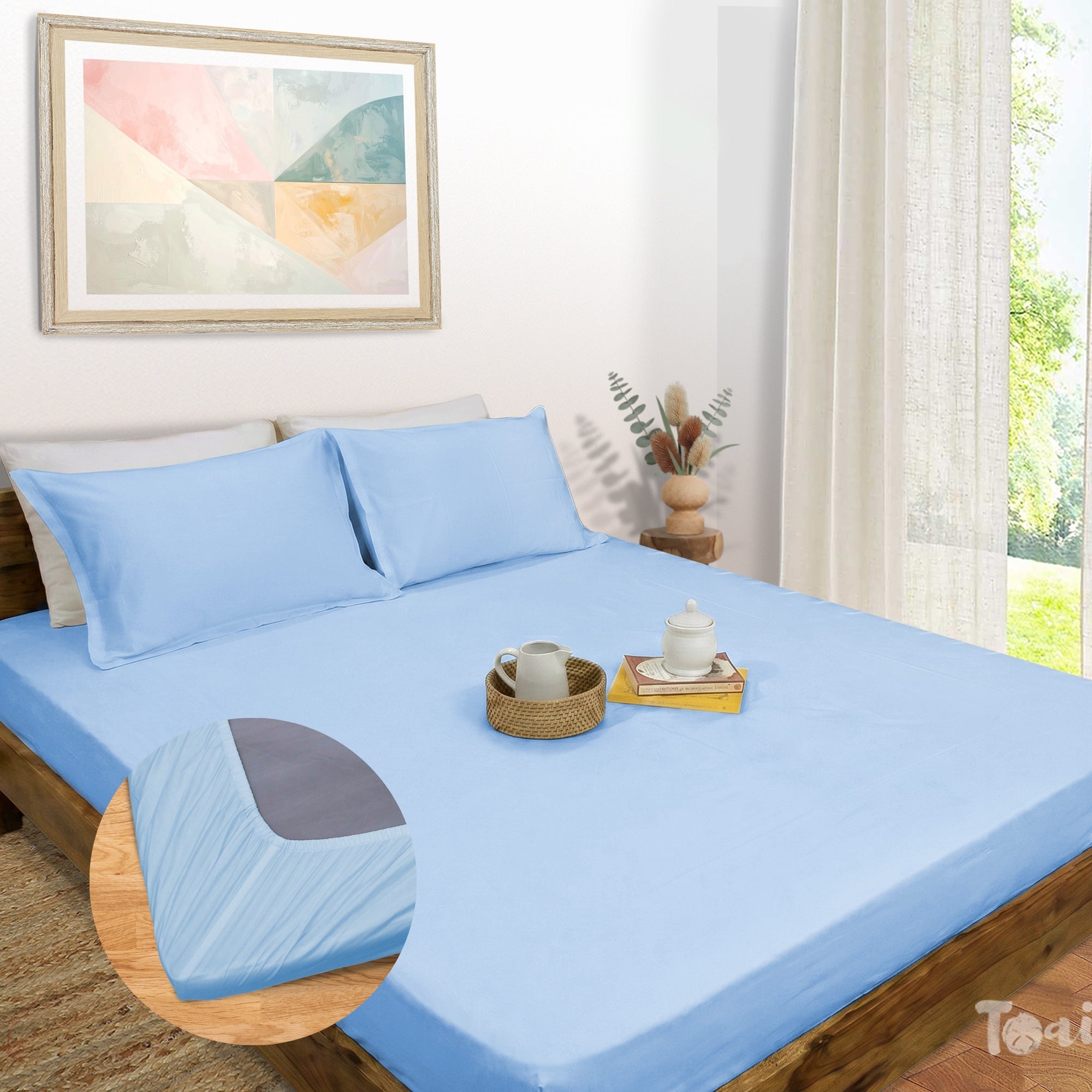 Sky Blue | Fitted Bedsheet