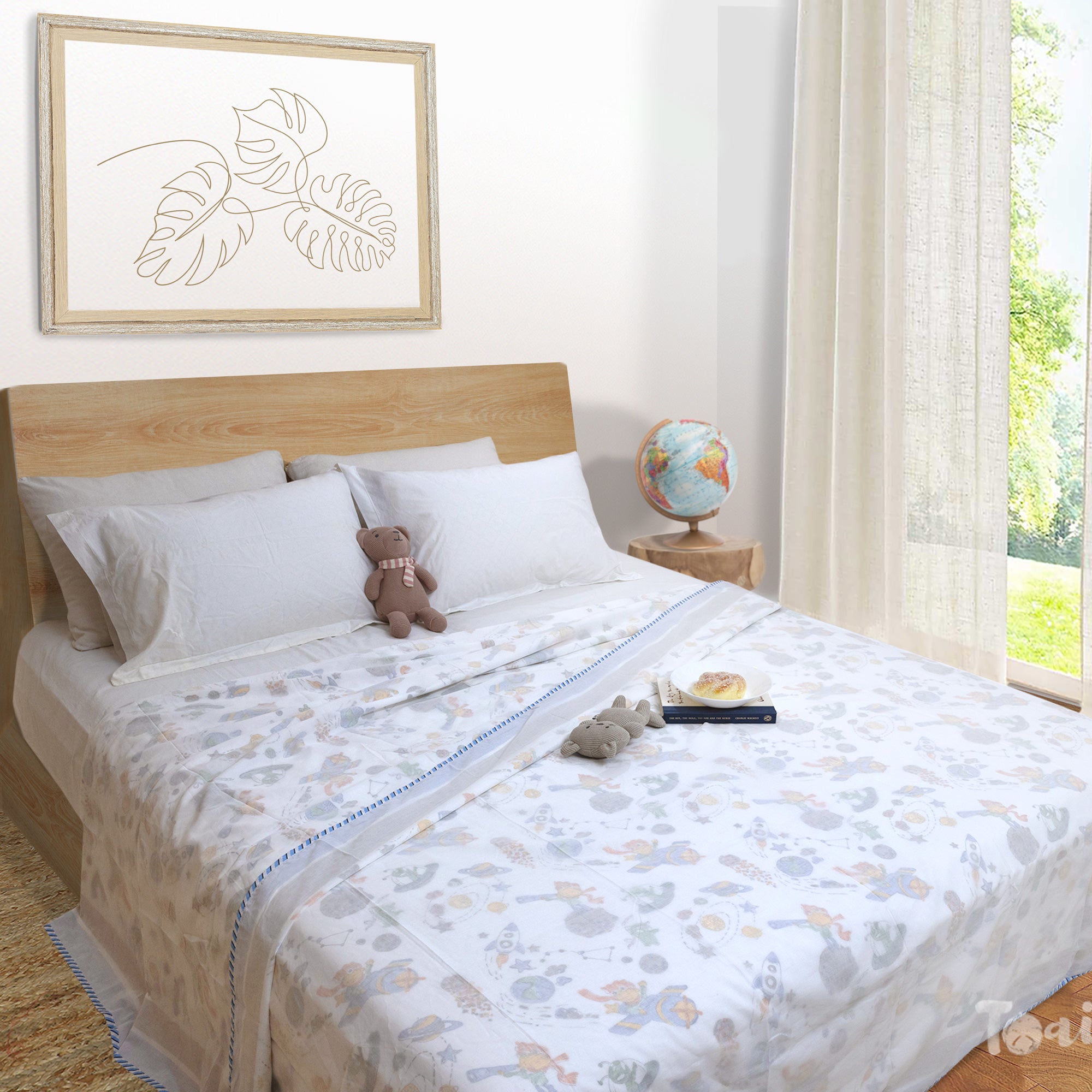 Space Boy | Muslin Dohar | Summer Blanket