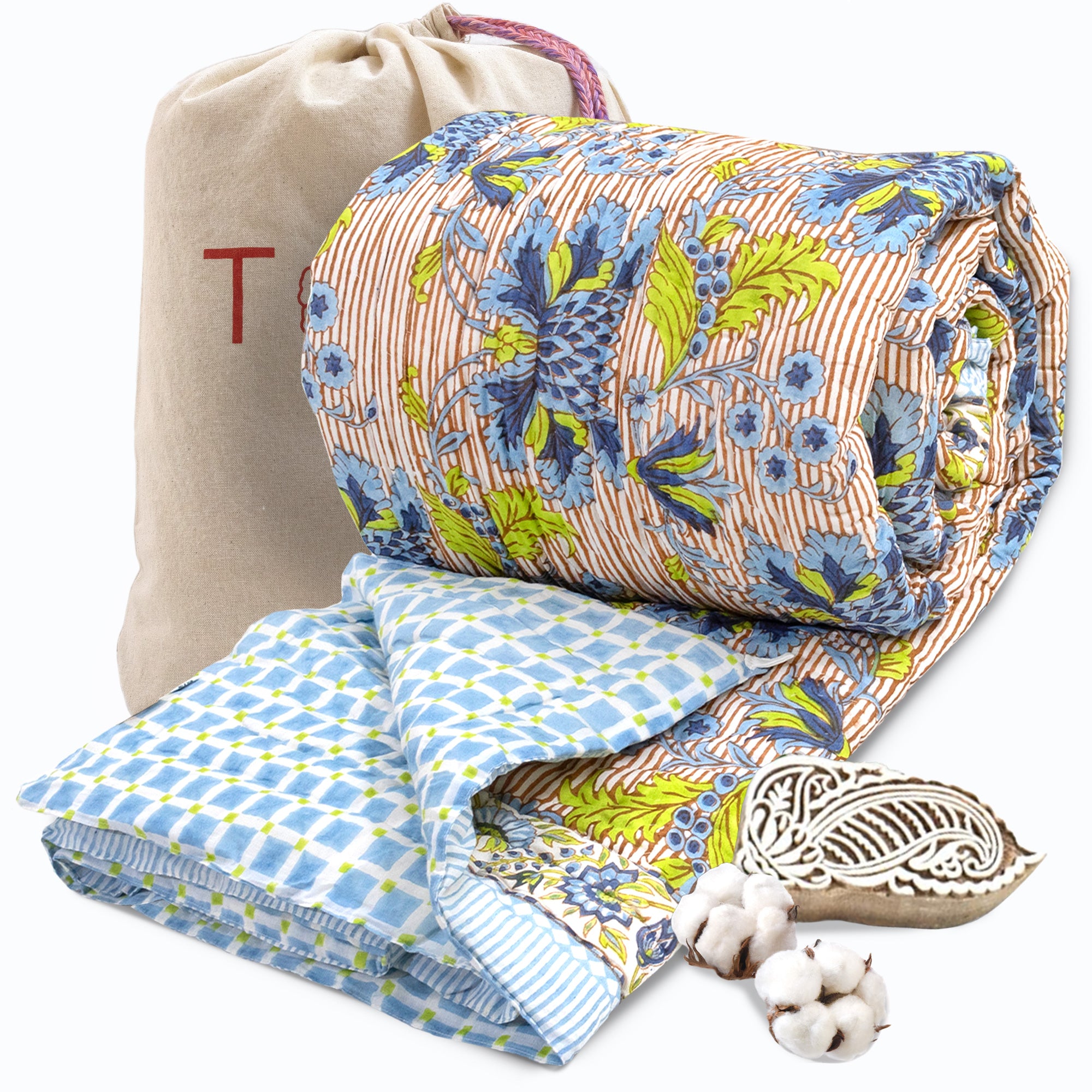 Large Night flowers  | Quilts | Razai | Comforter