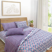 Spanish Villa Blue Red-Duvet Cover Bedding Set