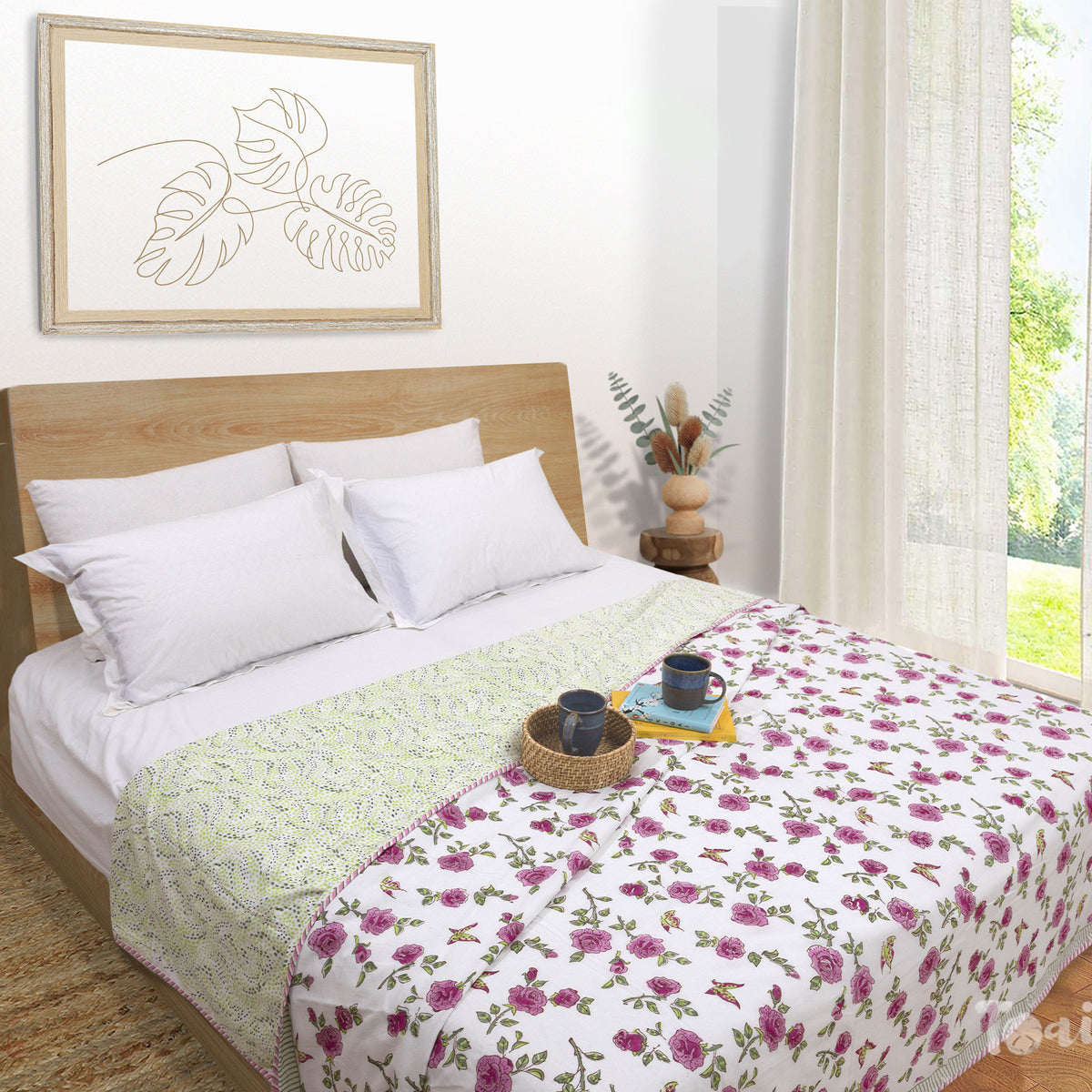 Rose Meadow | Dohar | Summer Blanket