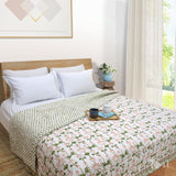 Lotus Vines| 300TC Bedsheet | 2 Pillow Covers | Mulmul Cotton Quilt