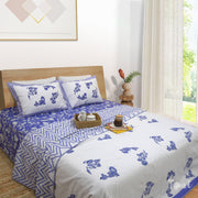 Purple Fish| All- Season Bedding Set | Premium Bedsheet , Pillow Covers, Dohar