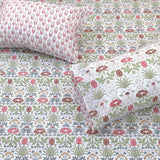 Spring Florals| 300TC Bedsheet | 2 Pillow Covers | Mulmul Cotton Dohar