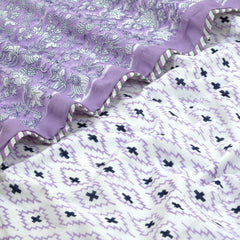 Lavender Kalamkari | Pure Mulmul Cotton | Flannel filling