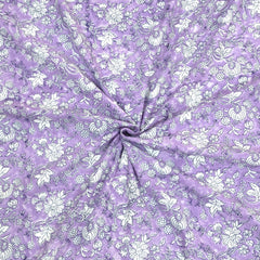 Lavender Kalamkari | Pure Mulmul Cotton | Flannel filling