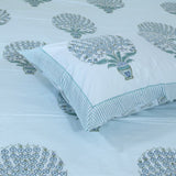 Bouquet on Light Blue |  300TC Mercerized Cotton Bedsheet