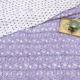 Lavender Kalamkari  | Razai Mulmul Cotton | Cotton Wool Filling