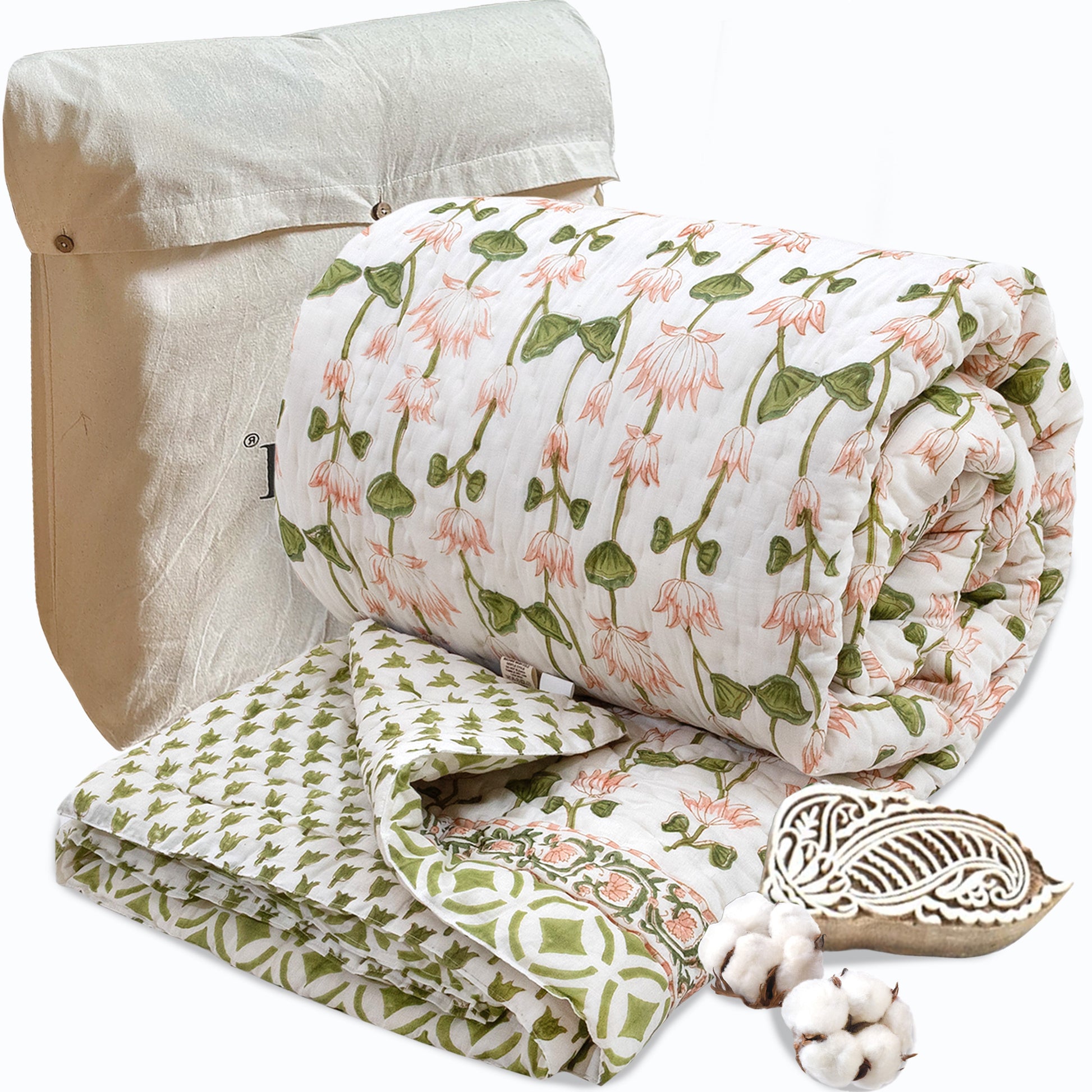 Lotus Vines  - Quilt Winter