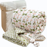 Lotus Vines  | Razai Mulmul Cotton | Cotton Wool Filling