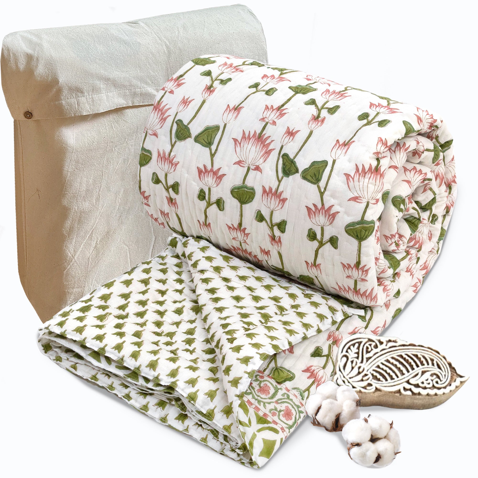 Lotus Vines  |  Quilts | Razai | Comforter