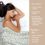 Floral Kalamkari White Green | Pure Mulmul Cotton | Flannel filling