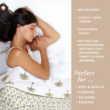 Palm Trees | Pure Mulmul Cotton | Flannel filling