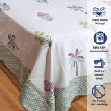 Floral White  | Pure Cotton Bedsheet