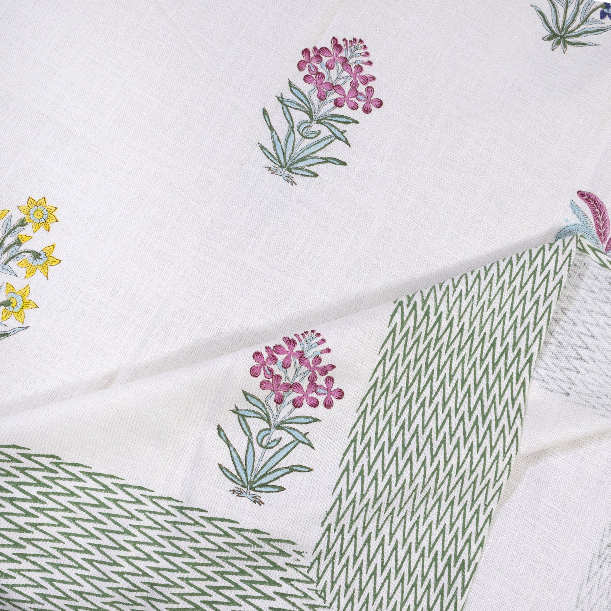 Floral White  | Pure Cotton Bedsheet