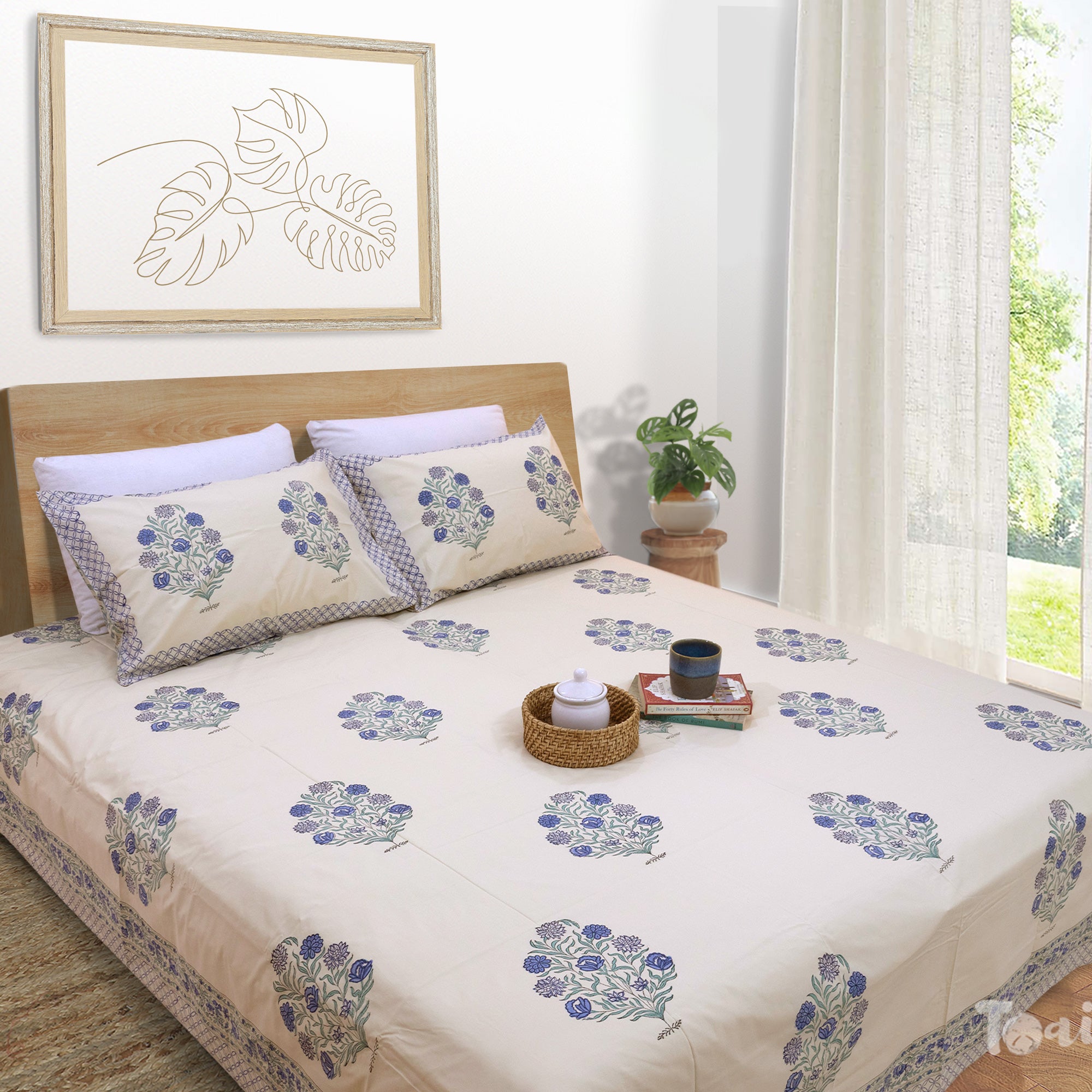 Mugal Motif-Double Bed Bedding Set