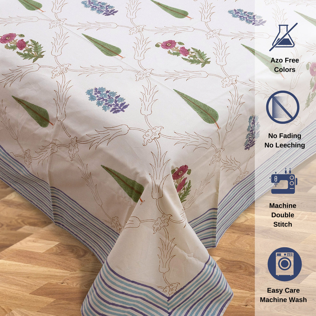 Adil Jaal (Beige Multicolor) | Premium Bedsheet