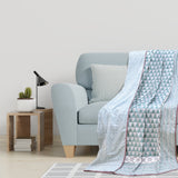 Green Line Pattern | Pure Mulmul Cotton | Flannel filling