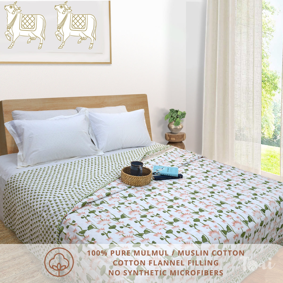 Lotus Vines |  Dohar | Summer Blanket