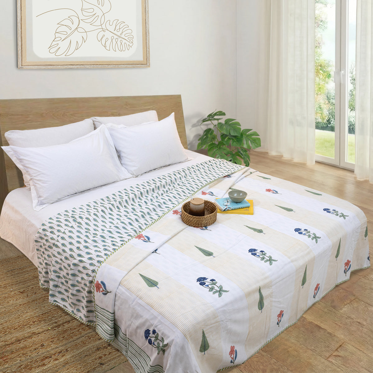 Floral Panel | Dohar | Summer Blanket