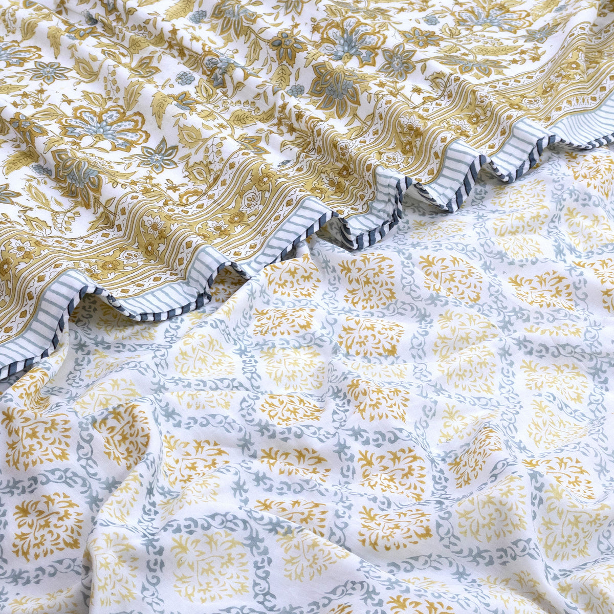 Autumn Leaves & Florals  | Dohar | Summer Blanket