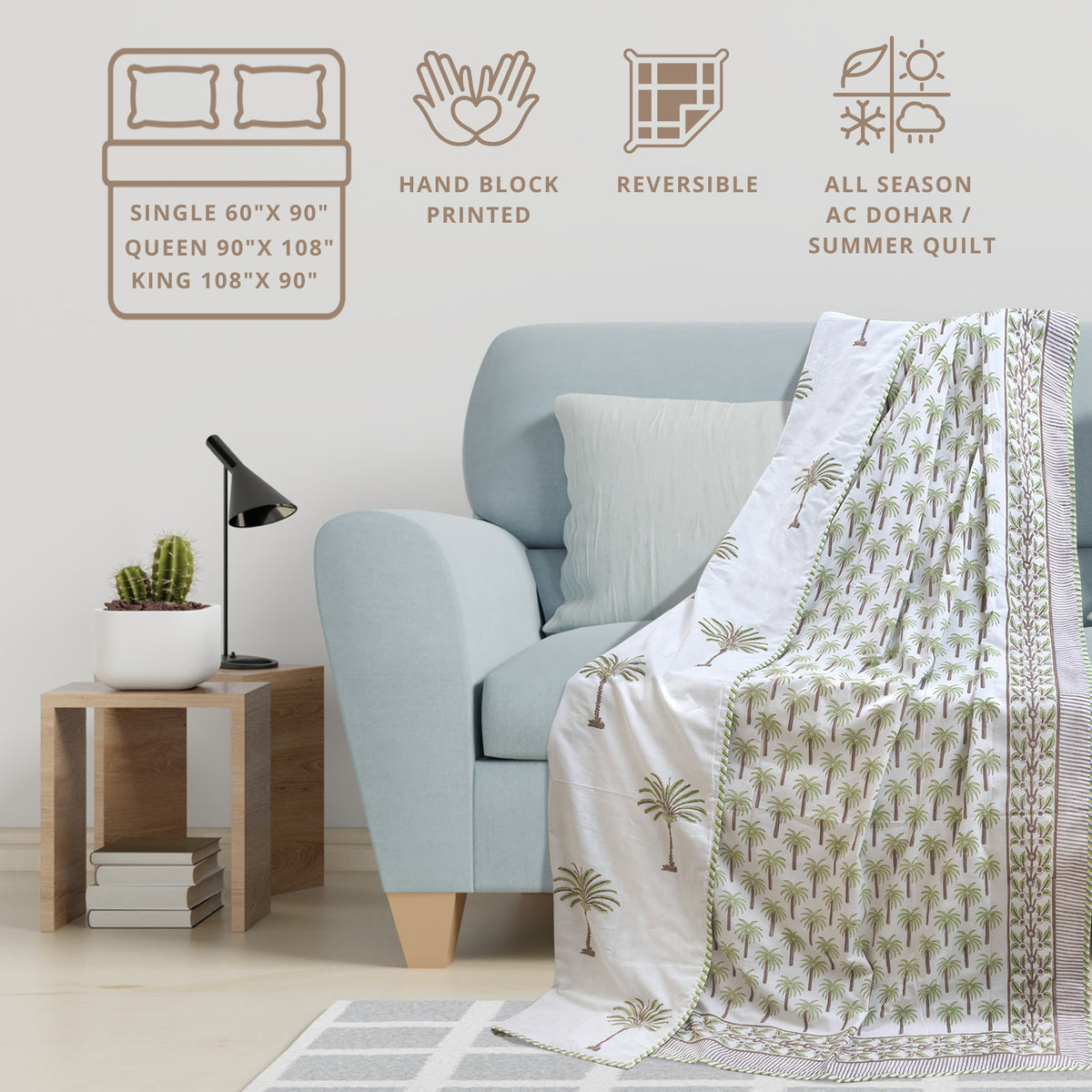 Lotus Vines |  Dohar | Summer Blanket