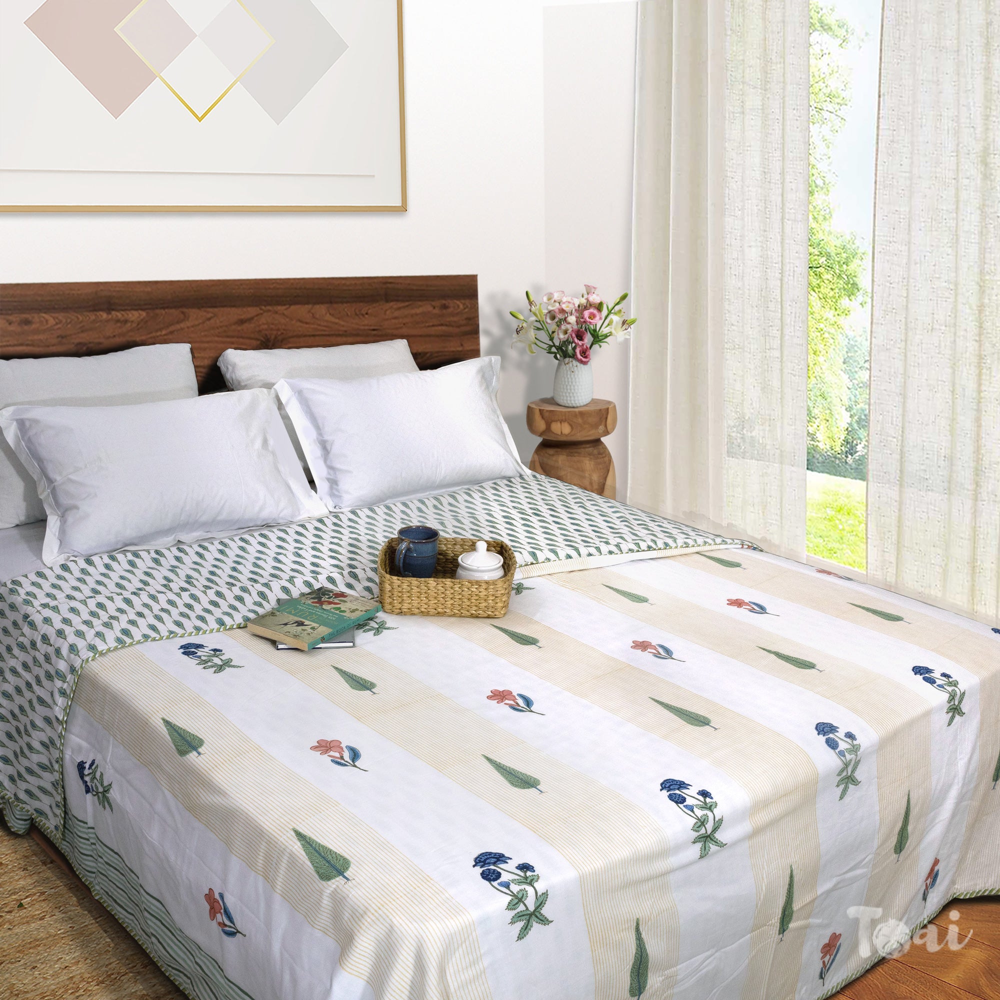 Floral Panel | Dohar | Summer Blanket