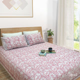 Pink Bird Kalamkari | 210TC Pure Cotton Bedsheet