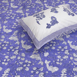 Purple Kalamkari Fish | 300TC Mercerized Cotton Bedsheet