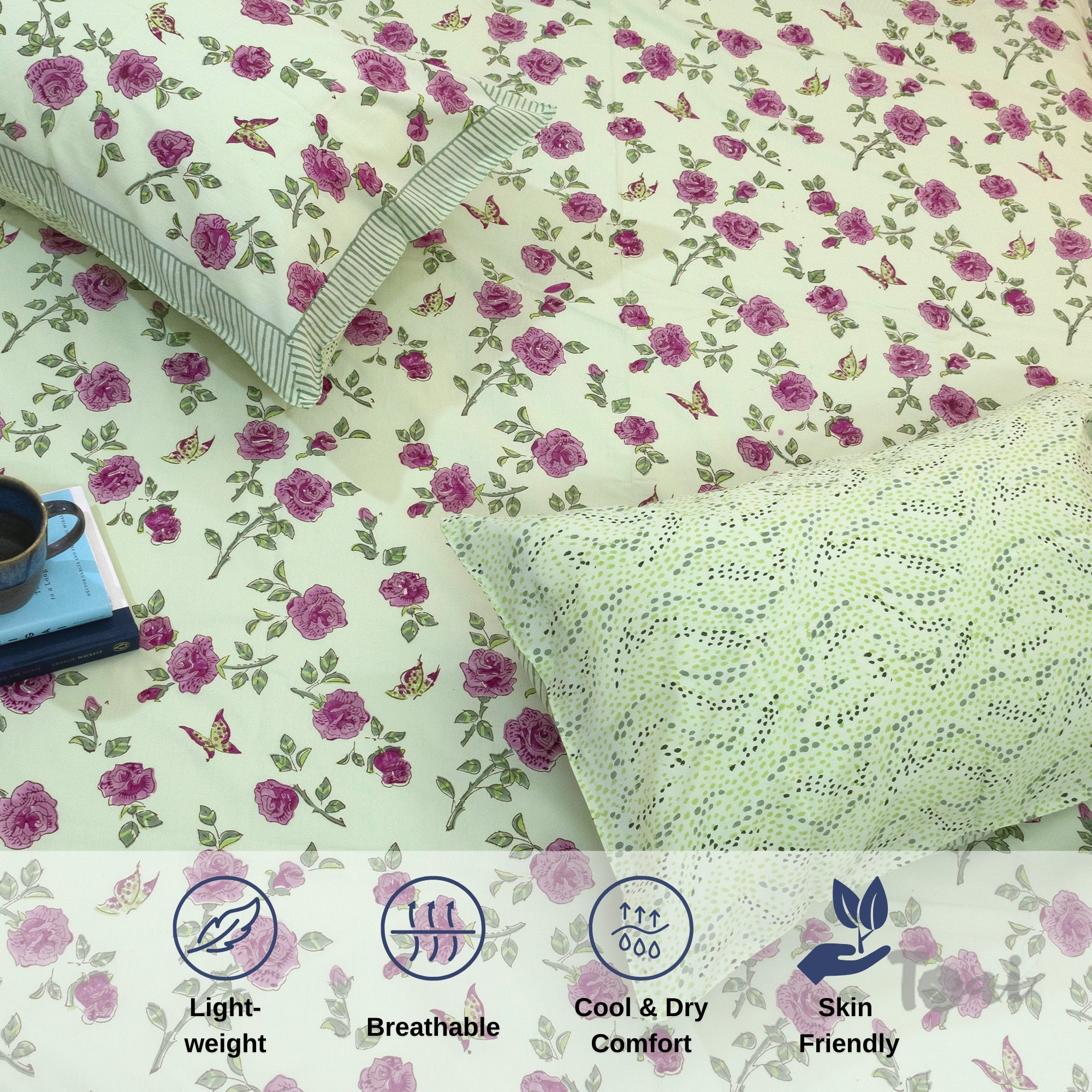 Rose Meadow | Premium Bedsheet