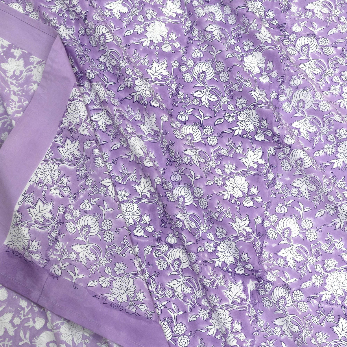 Lavender Kalamkari | Premium Bedsheet