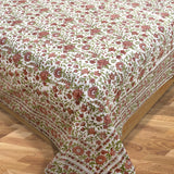 Rust Flower Spread   | 210TC Pure Cotton Bedsheet