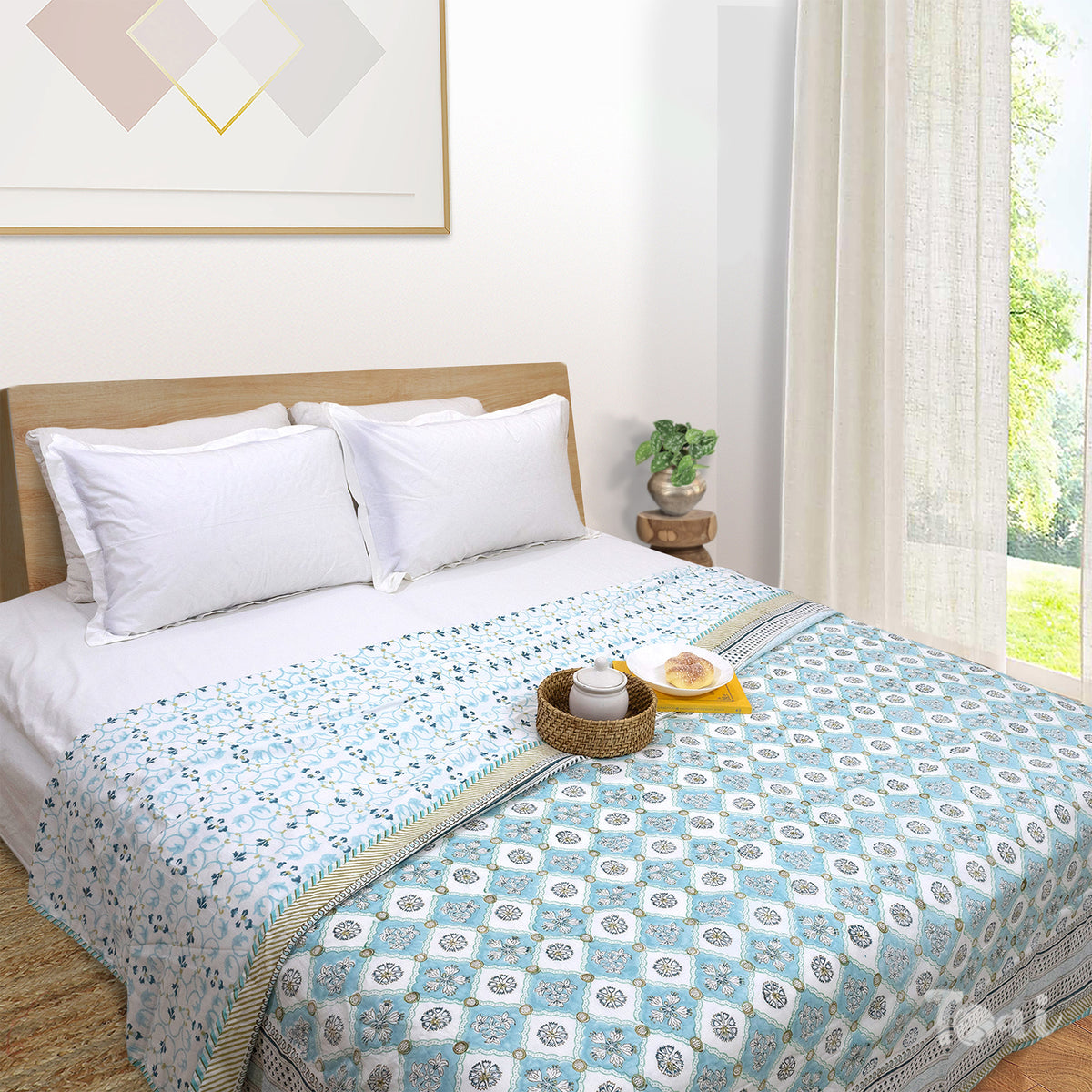 Small Blue Jaal | Dohar | Summer Blanket