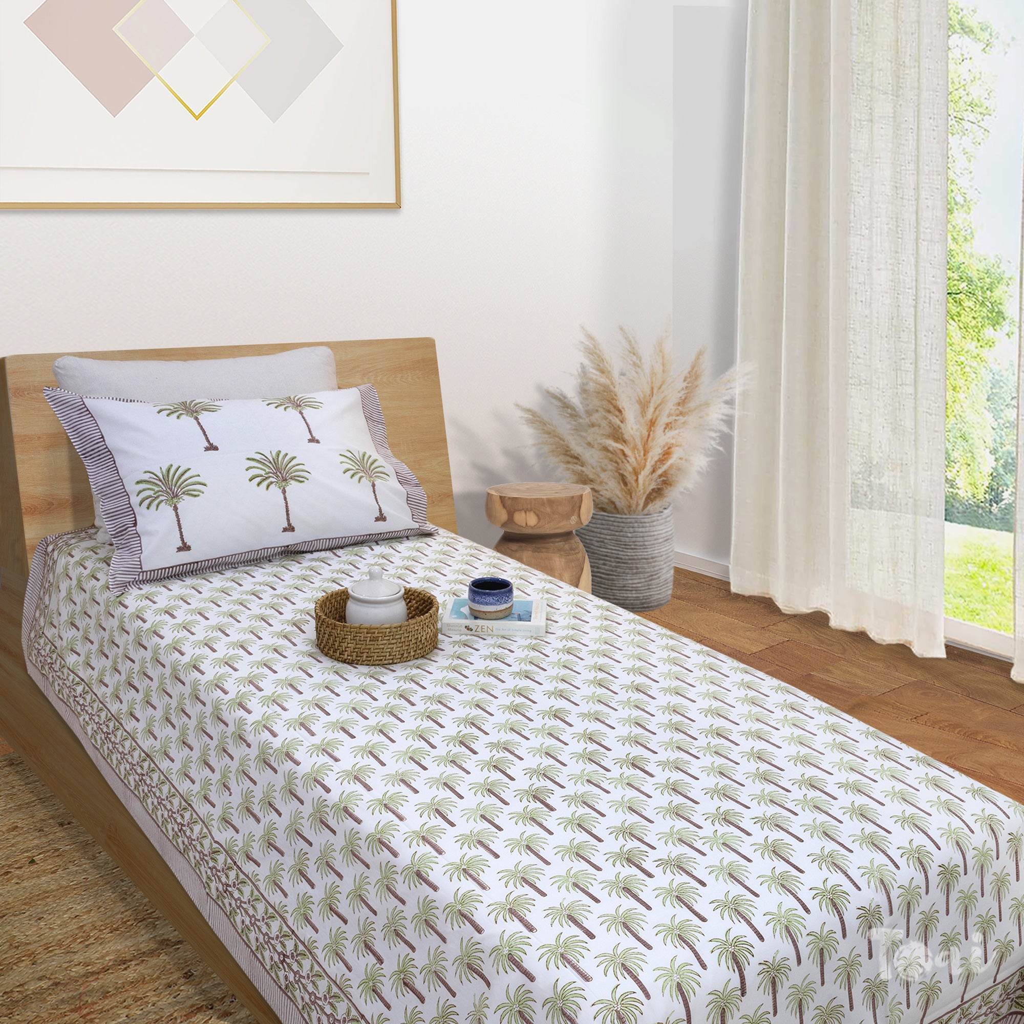 Small Palm | Premium Bedsheet