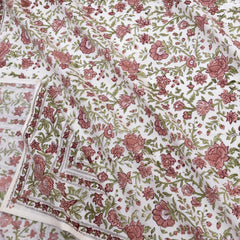 Rust Flower Spread   | 210TC Pure Cotton