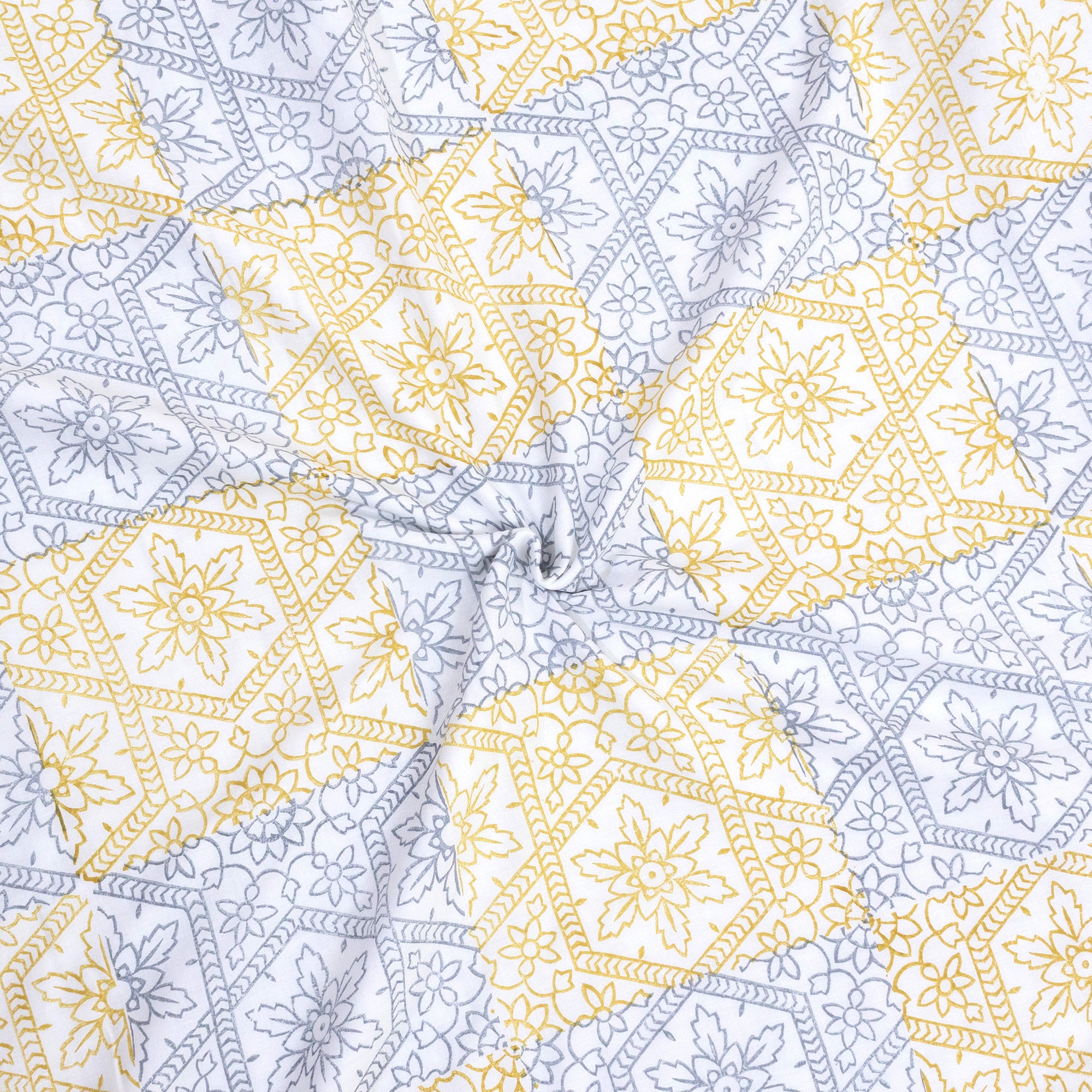 Yellow Grey Jharokha | Dohar | Summer Blanket