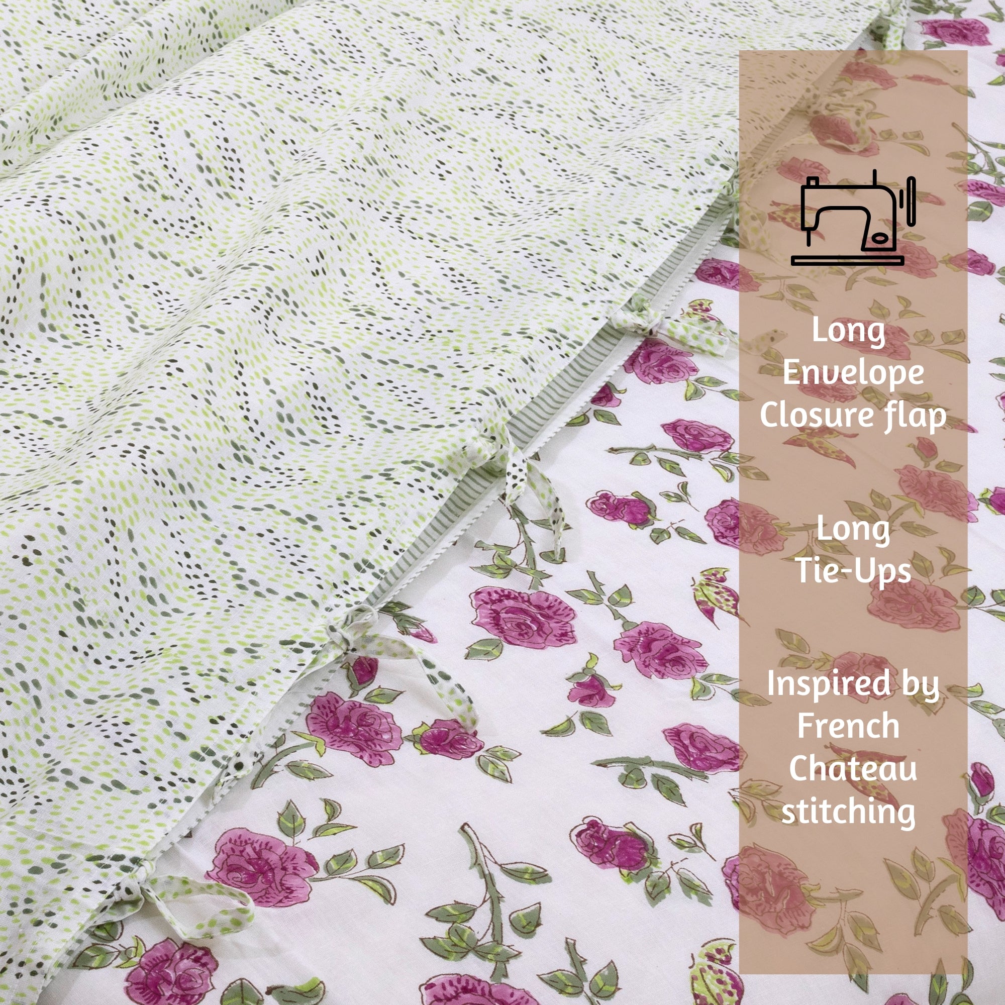 Rose Meadow | Quilt Duvet Cover with Pillow Covers