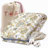 Autumn Leaves | 300TC Bedsheet | 2 Pillow Covers | Mulmul Cotton Dohar