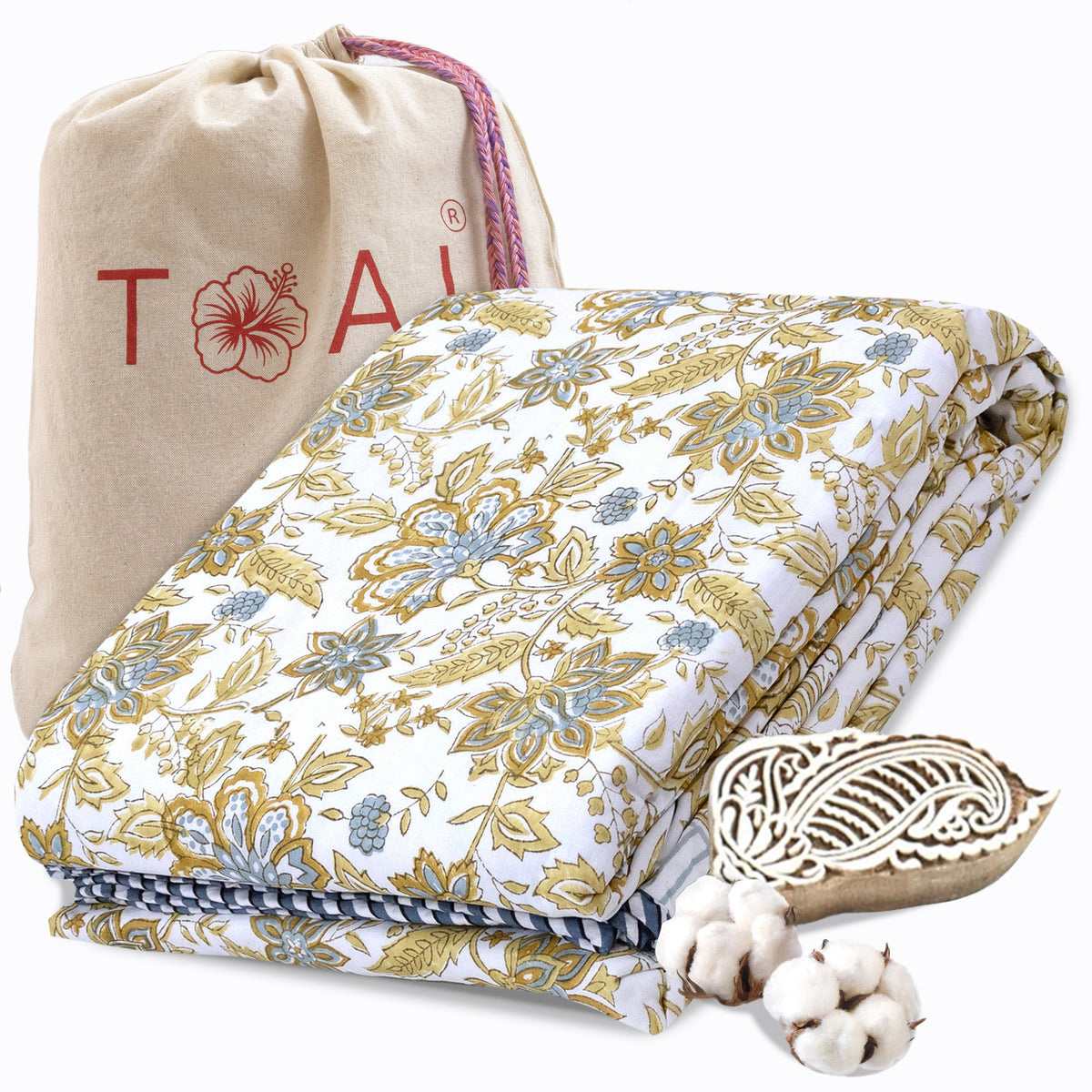 Autumn Leaves & Florals  | Dohar | Summer Blanket