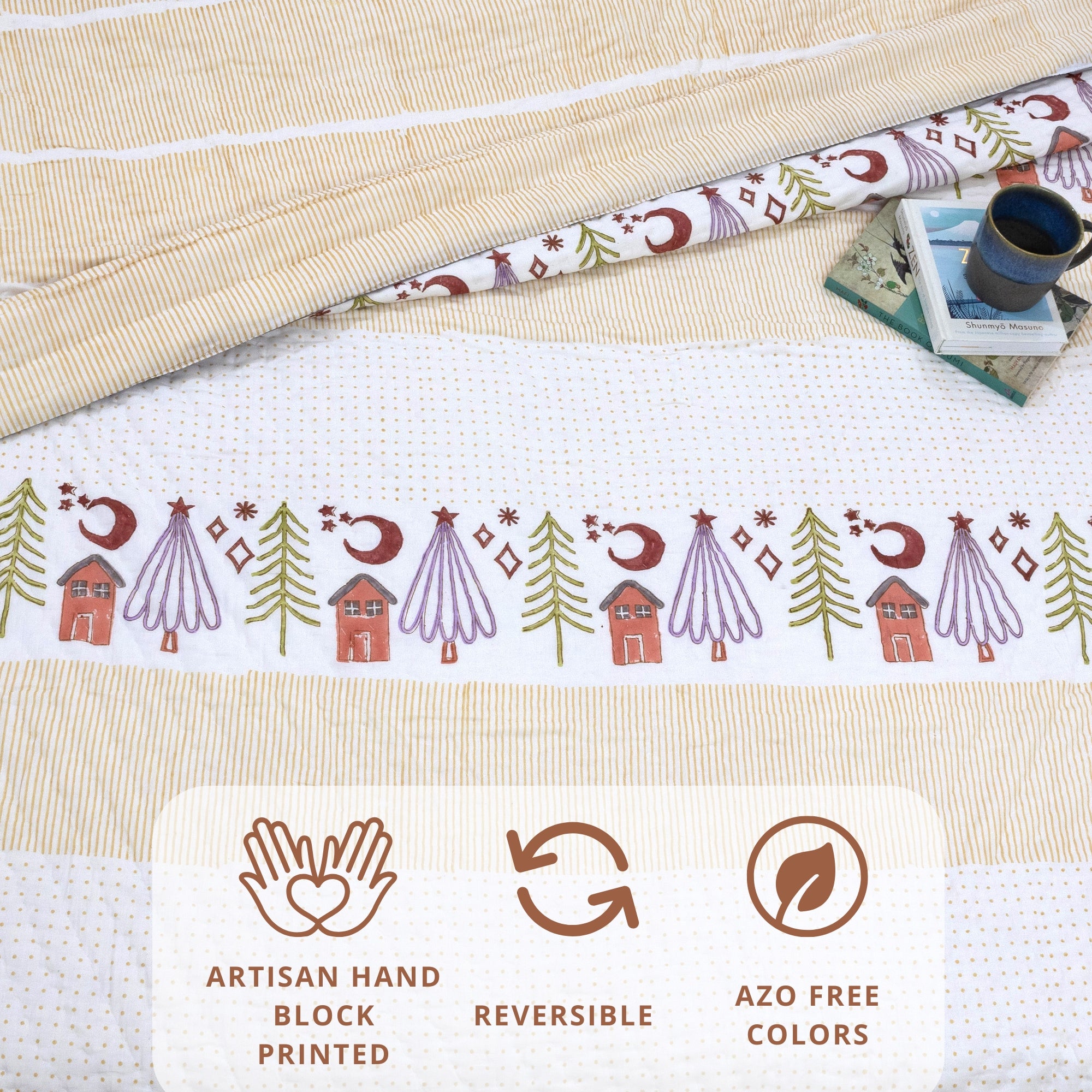 Yellow Polka Homes |  Quilts | Razai | Comforter